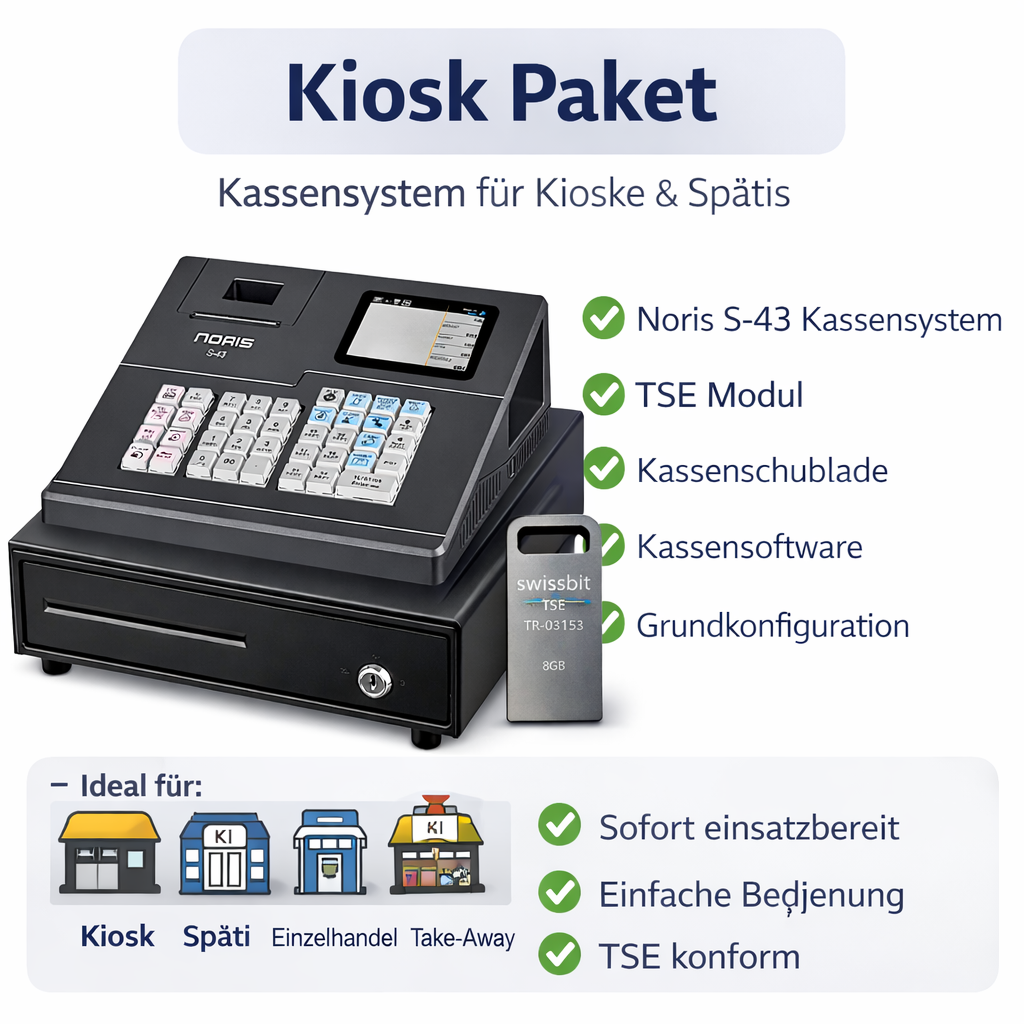 Kiosk Paket - Komplett Kassensystem