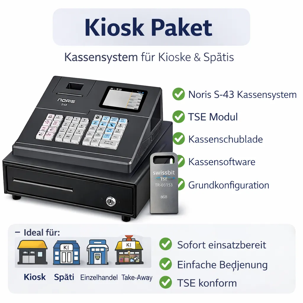 Kiosk Paket - Komplett Kassensystem