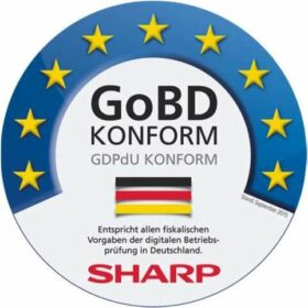 sharp kasse gdpdu export